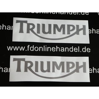Triumph Schriftzug Logo  33mm x 120mm Aufkleber Sticker Silber