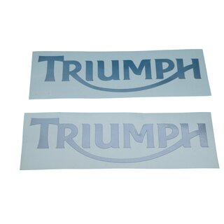 Triumph Schriftzug Logo  33mm x 120mm Aufkleber Sticker Silber