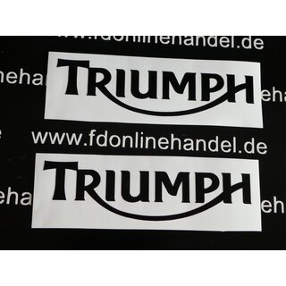 Triumph Schriftzug Logo  33mm x 120mm Aufkleber Sticker Schwarz