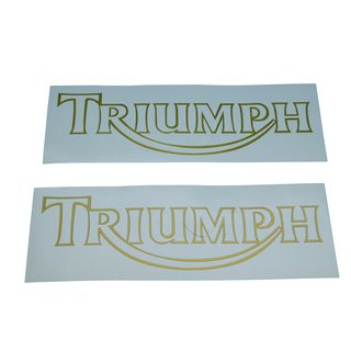 Triumph Schriftzug Outline Logo  38mm x 130mm Aufkleber Sticker Gold