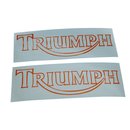 Triumph Schriftzug Outline Logo 38mm x 130mm Aufkleber...