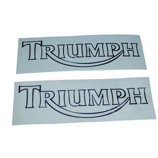 Triumph Schriftzug Outline Logo 38mm x 130mm Aufkleber Sticker Schwarz