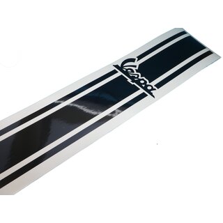 Vespa Aufkleber V50 PK PX GL GT Trittbreiit Beinschild Banner Schriftzug Zierstreifen Dekor Schwarz
