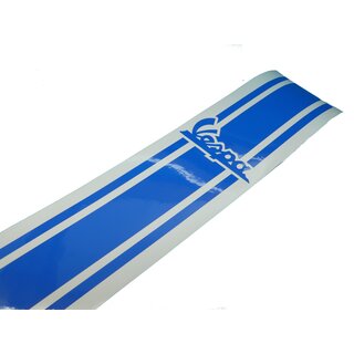 Vespa Aufkleber V50 PK PX GL GT Trittbreiit Beinschild Banner Schriftzug Zierstreifen Dekor Blau