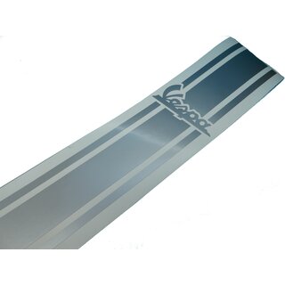 Vespa Aufkleber V50 PK PX GL GT Trittbreiit Beinschild Banner Schriftzug Zierstreifen Dekor Silber