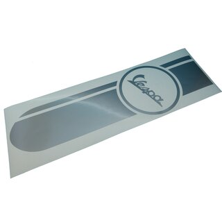 Vespa Aufkleber V50 PK PX GL GT Trittbreiit Beinschild Banner Schriftzug Zierstreifen Dekor Silber