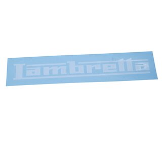 Lambretta Schriftzug Aufkleber Roller Autoaufkleber Logo Sticker 14mm x 100mm Weiss