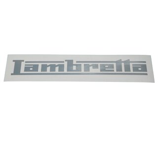 Lambretta Schriftzug Aufkleber Roller Autoaufkleber Logo Sticker 14mm x 100mm Silber