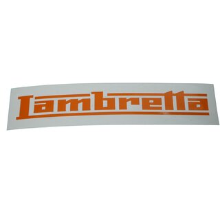 Lambretta Schriftzug Aufkleber Roller Autoaufkleber Logo Sticker 14mm x 100mm Orange
