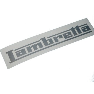 Lambretta Schriftzug Aufkleber Roller Autoaufkleber Logo Sticker 21mm x 150mm Silber