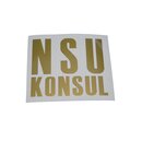 NSU Konsul Schriftzug Aufkleber Gold