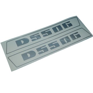 Deutz 5506 Haubenaufkleber Aufkleber Emblem Schriftzug Silber