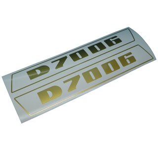 Deutz 7006 Haubenaufkleber Aufkleber Emblem Schriftzug Gold