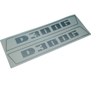 Deutz 3006 Haubenaufkleber Aufkleber Emblem Schriftzug Silber