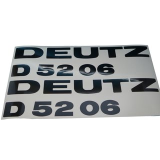 Deutz D 5206 Aufkleber Emblem Schriftzug Haubenaufkleber 330mm x 85mm Schwarz