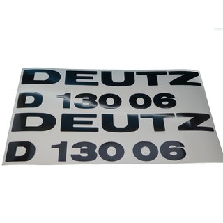 Deutz D 13006 Aufkleber Emblem Schriftzug Haubenaufkleber 330mm x 85mm Schwarz  