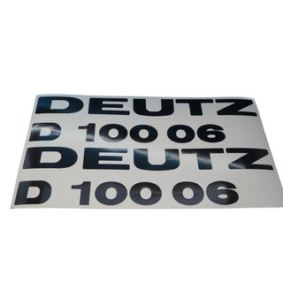 Deutz D 10006 Aufkleber Emblem Schriftzug Haubenaufkleber 330mm x 85mm Schwarz