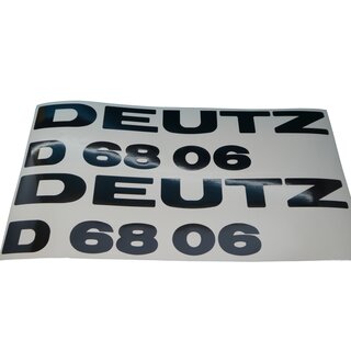 Deutz D 6806 Aufkleber Emblem Schriftzug Haubenaufkleber 330mm x 85mm Schwarz