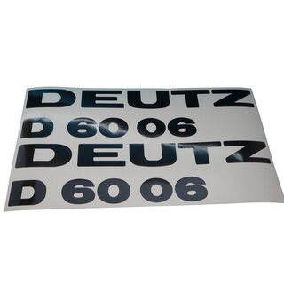 Deutz D 6006 Aufkleber Emblem Schriftzug Haubenaufkleber 330mm x 85mm Schwarz