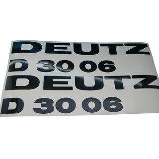 Deutz D 3006 Aufkleber Emblem Schriftzug Haubenaufkleber 330mm x 85mm Schwarz