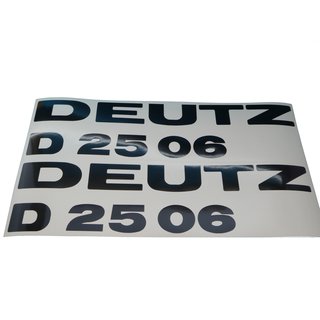 Deutz D 2506 Aufkleber Emblem Schriftzug Haubenaufkleber 330mm x 85mm Schwarz