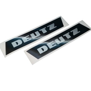Deutz DX 06 07 Kabinenaufkleber Aufkleber Schriftzug Logo Sticker Schwar-Silber