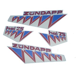 Zndapp Aufklebersatz Dekore Dekoresatz Hai 25  448-150.35 Rot-Blau